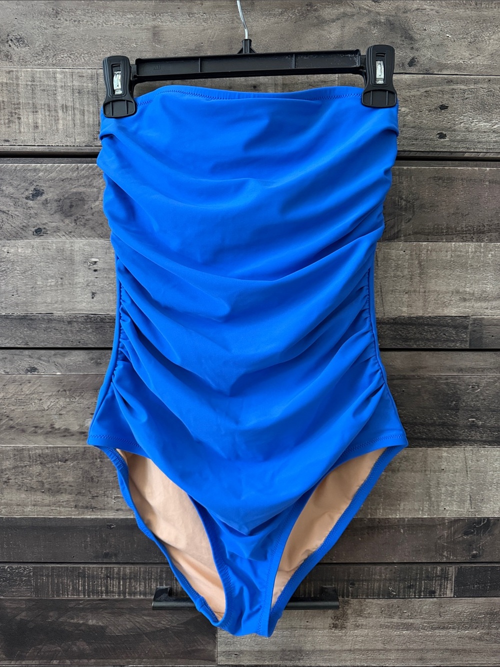 J. Crew Royal Blue Ruched One-Piece Swimsuit